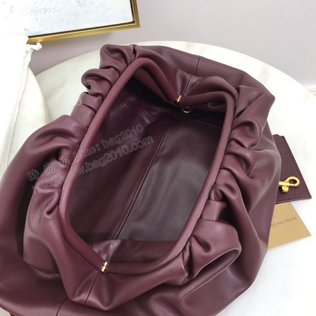 Bottega Veneta女包 2019最火 寶緹嘉The pouch雲朵包 BV單肩女包 棗紅色大號  gxz1021